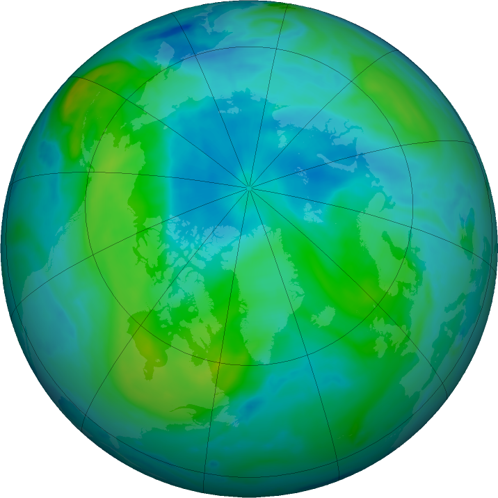 Arctic ozone map for 05 September 2020